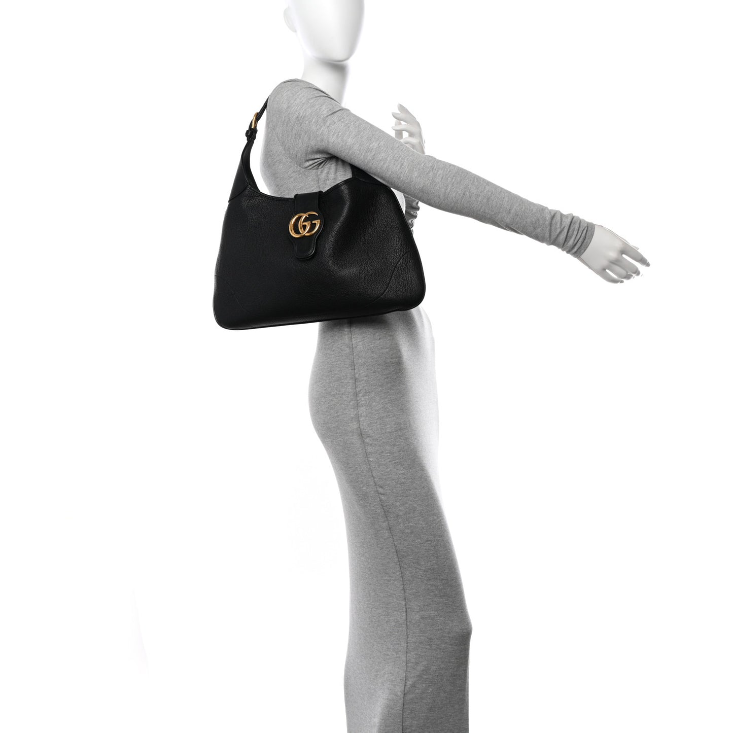 Goatskin Medium Aphrodite Shoulder Bag Black