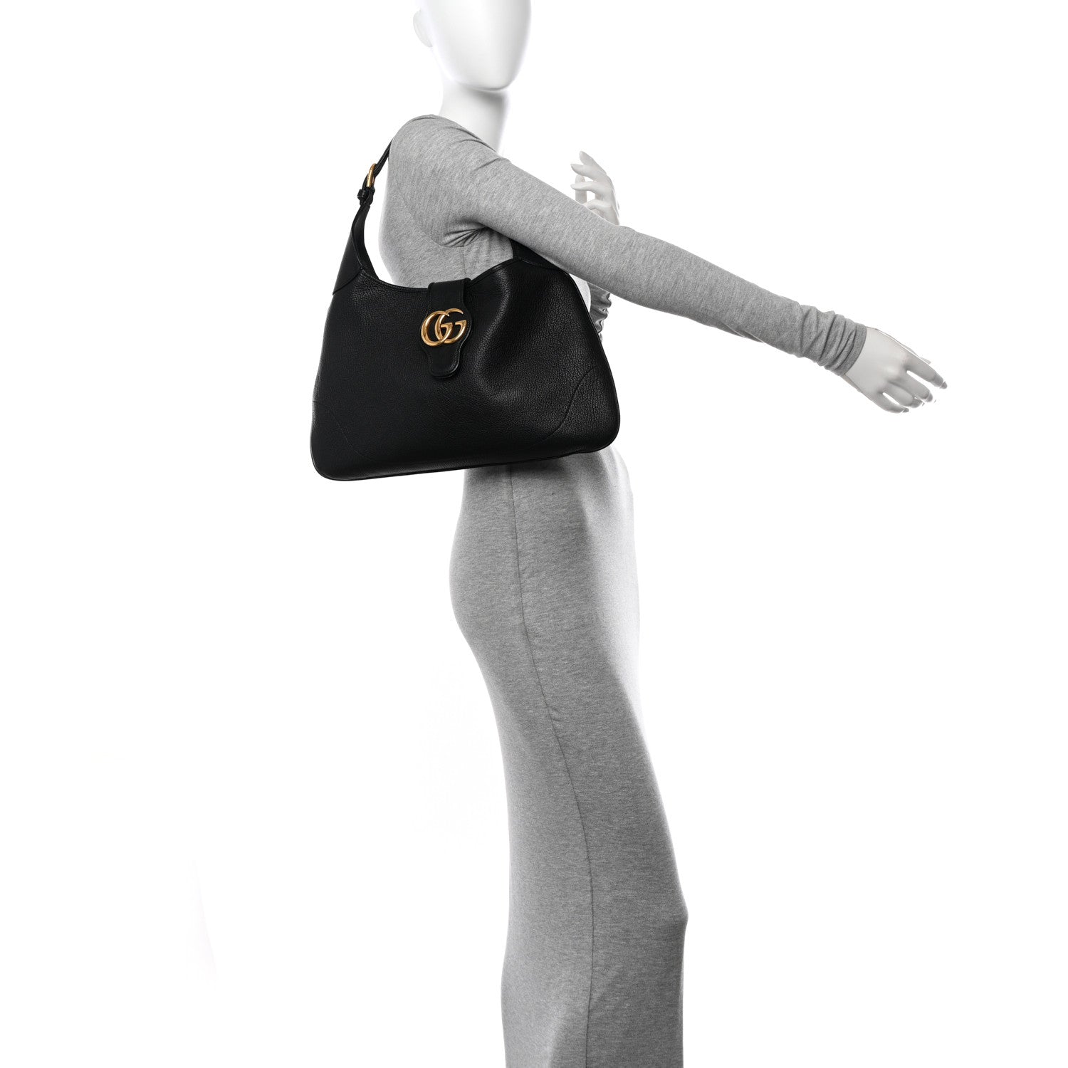 Gucci Goatskin Medium Aphrodite Shoulder Bag Black 2 of 13