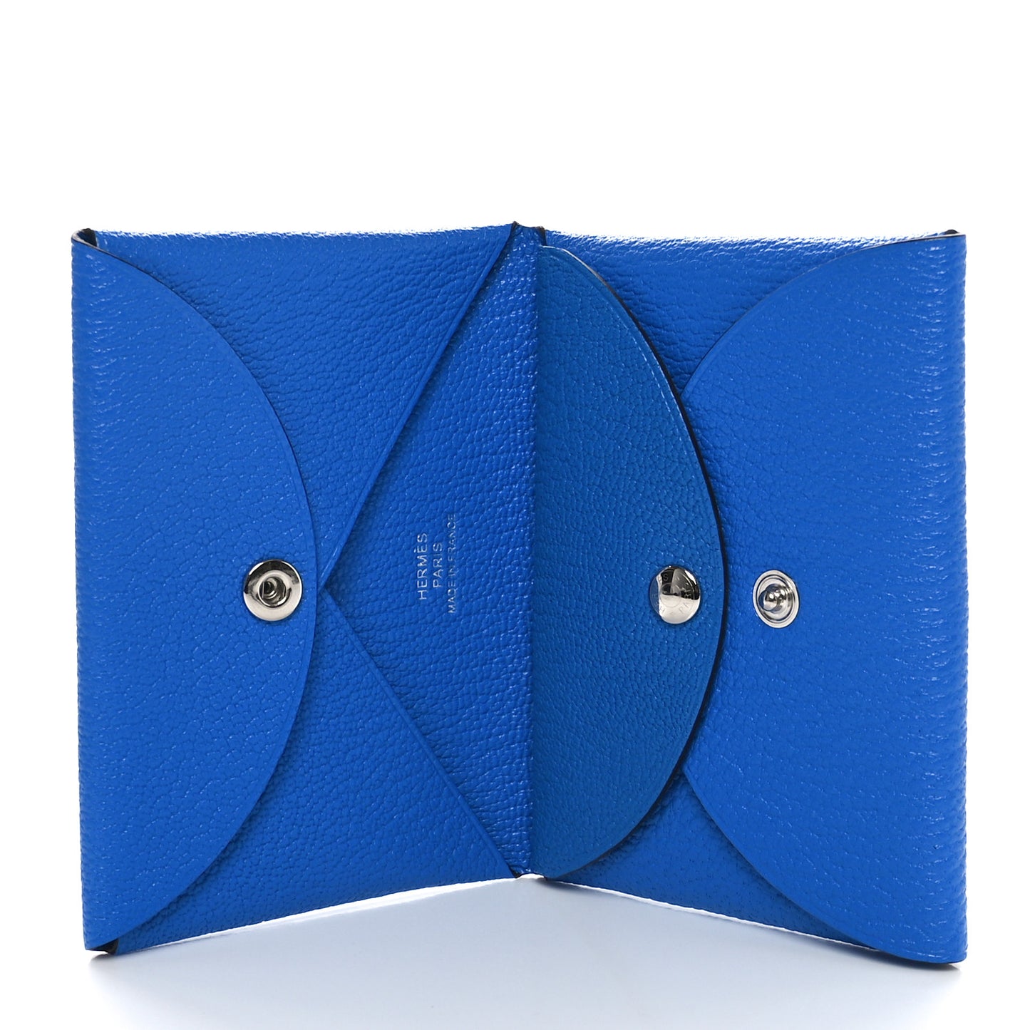 Chevre Mysore Calvi Duo Card Case Bleu Hydra