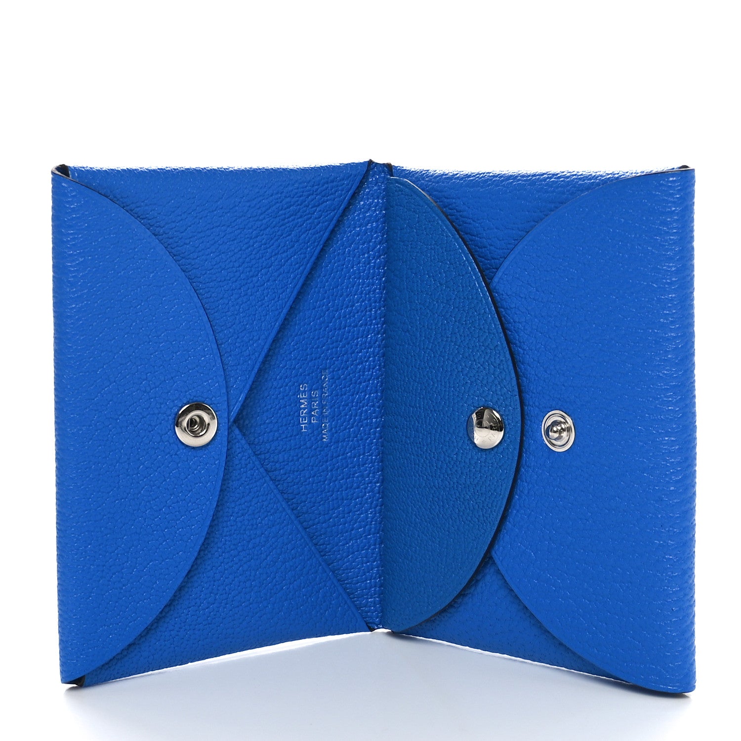 Hermes Chevre Mysore Calvi Duo Card Case Bleu Hydra 7 of 9