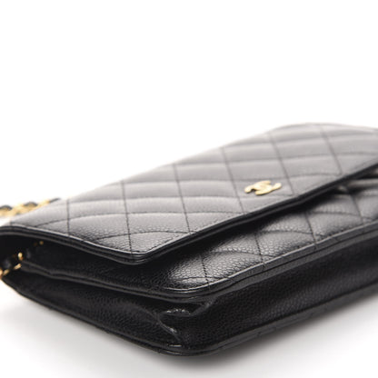 Chanel Caviar Quilted Wallet On Chain WOC Black 6 of 12