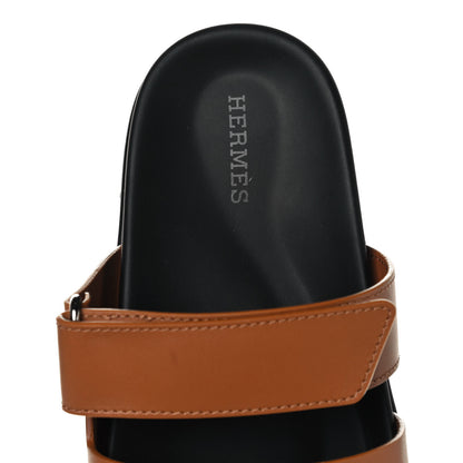 Hermes Calfskin Womens Chypre Sandals 36 Gold 7 of 10