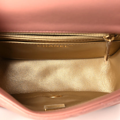 Chanel Lambskin Quilted Mini Pearl Crush Flap Pink 5 of 10