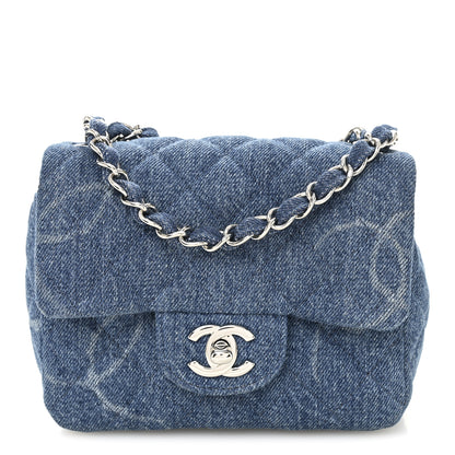 Chanel Denim CC Quilted Mini Square Flap Blue 1 of 11