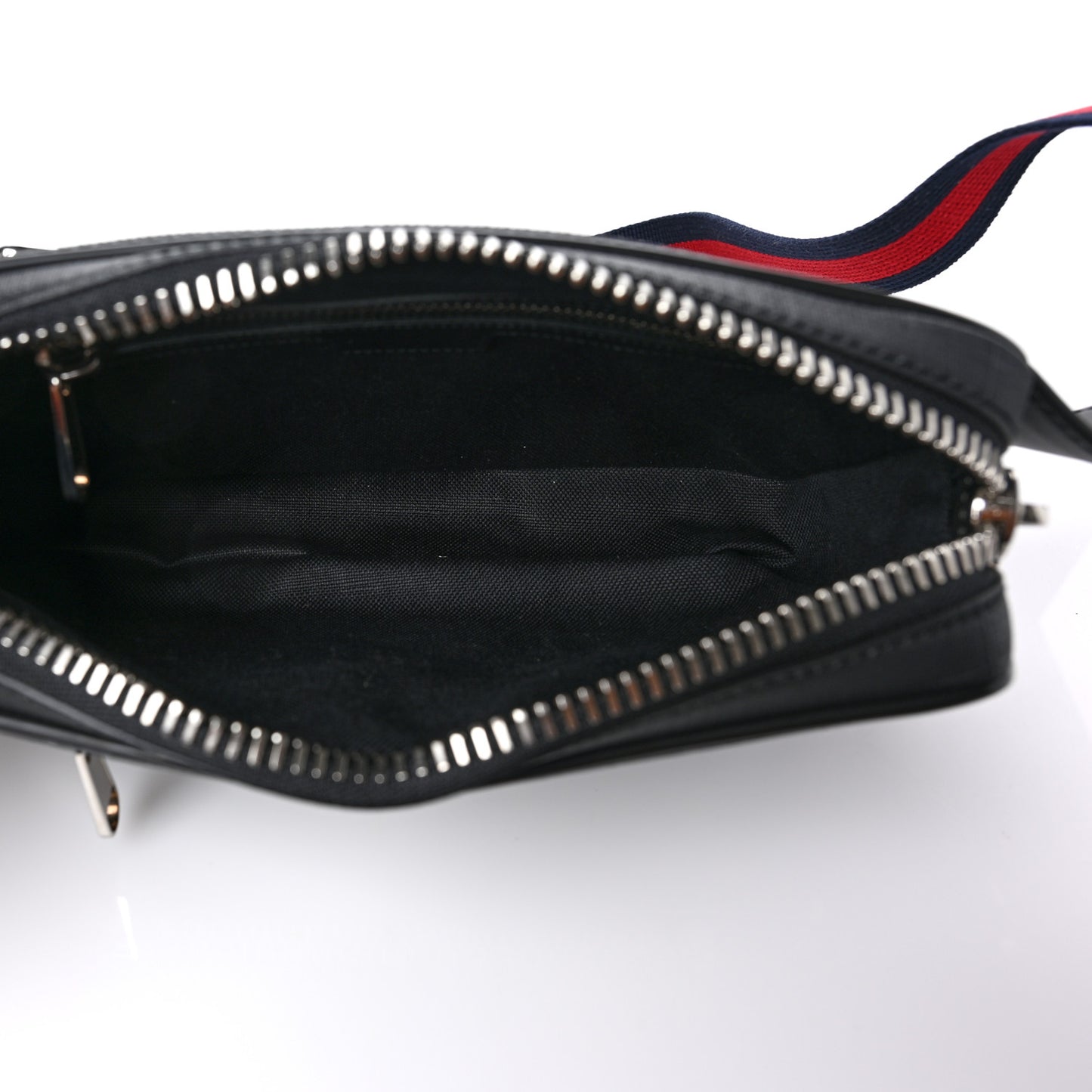 Soft GG Supreme Monogram Web Belt Bag Black Grey