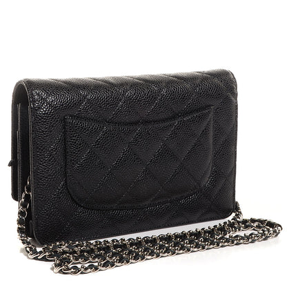 Chanel Caviar Quilted Wallet On Chain WOC Black 3 of 9