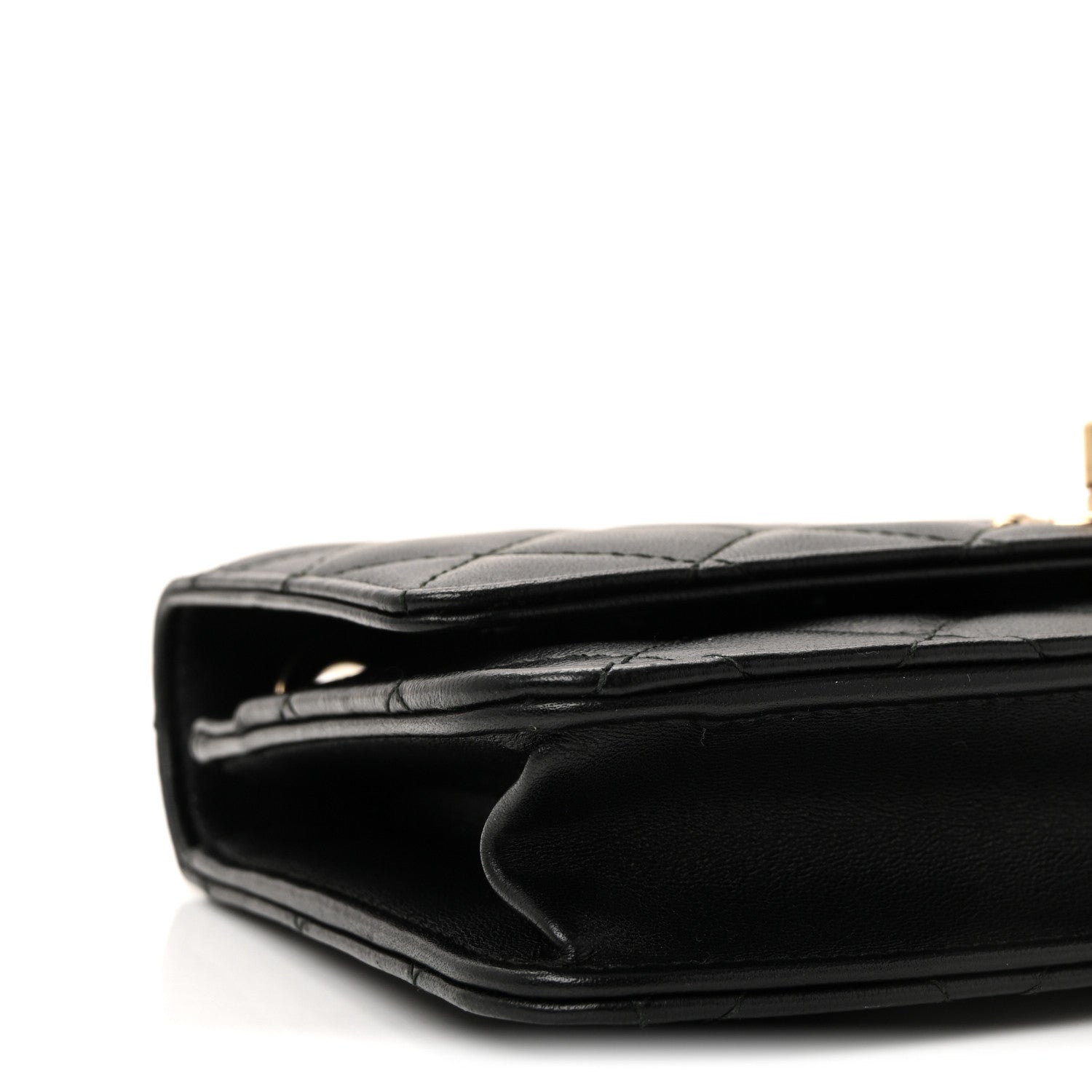 Chanel Lambskin Quilted Trendy CC Wallet On Chain WOC Black 10 of 11