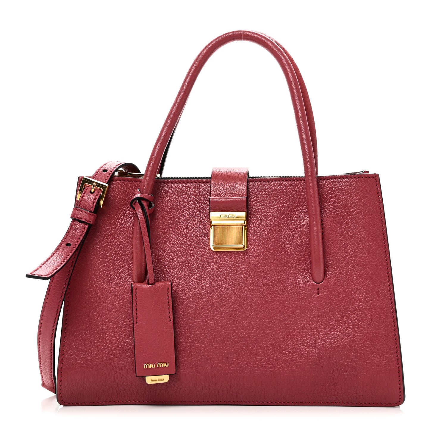 Goatskin Madras Tote Peonia