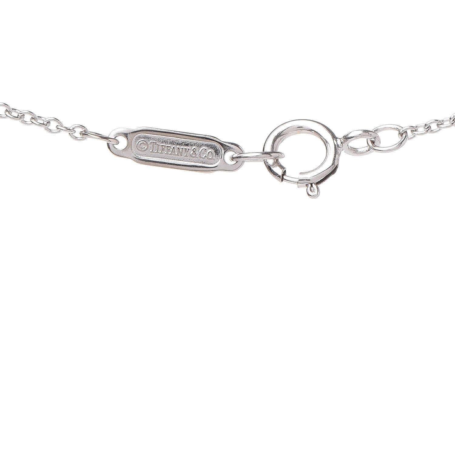 Tiffany 18K White Gold Diamond Mini Cross Pendant Necklace 5 of 6