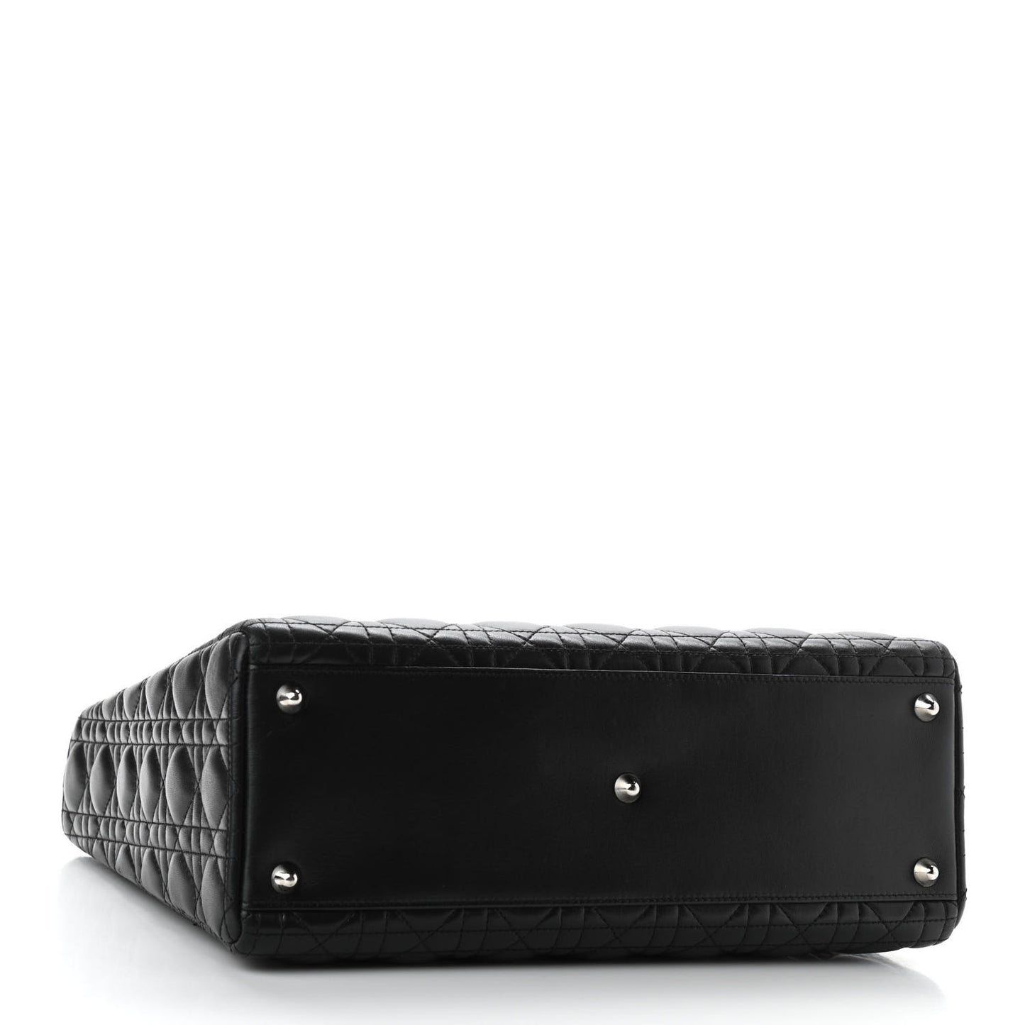 Lambskin Cannage Large Lady Dior Black