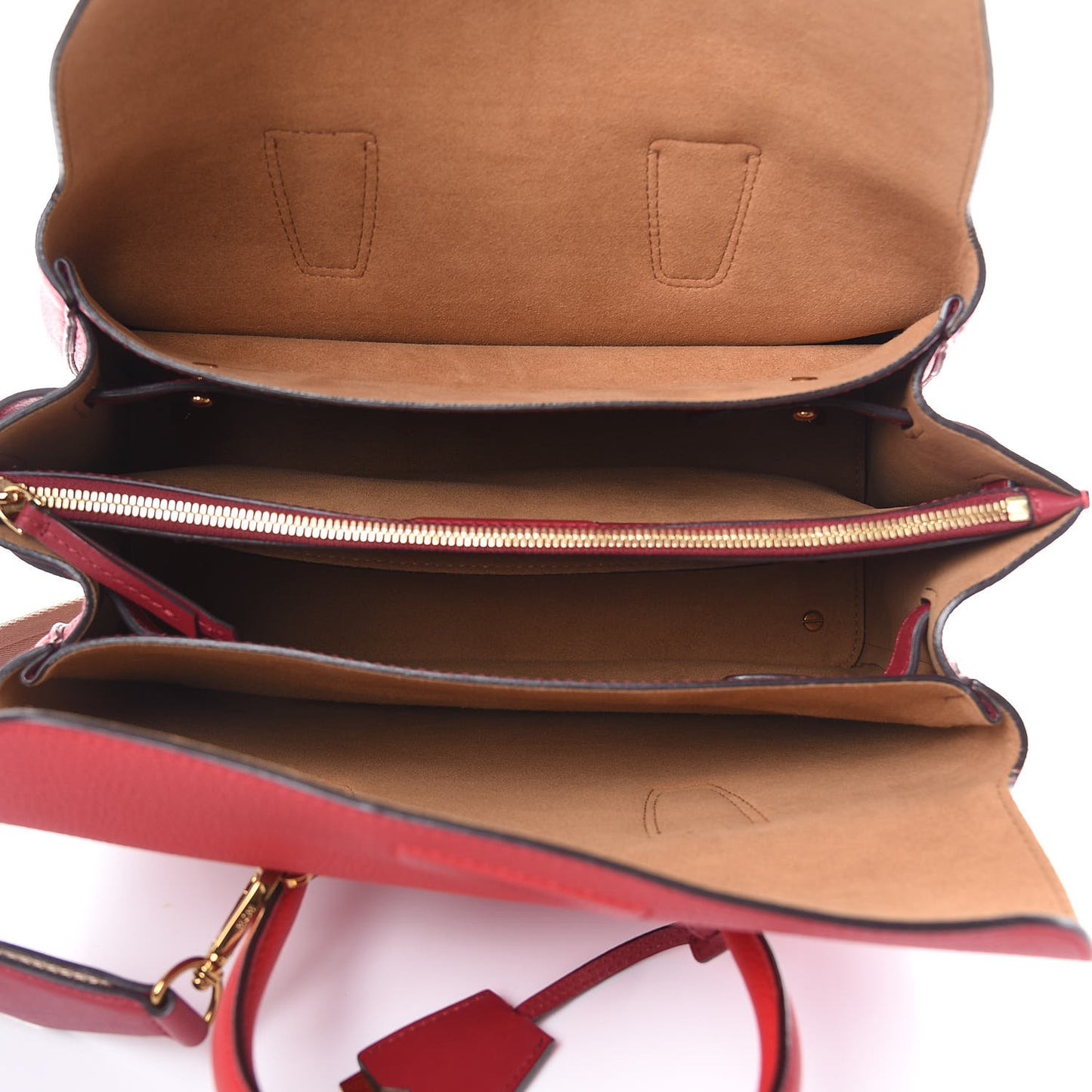 Grained Calfskin Medium Milla Tote Red