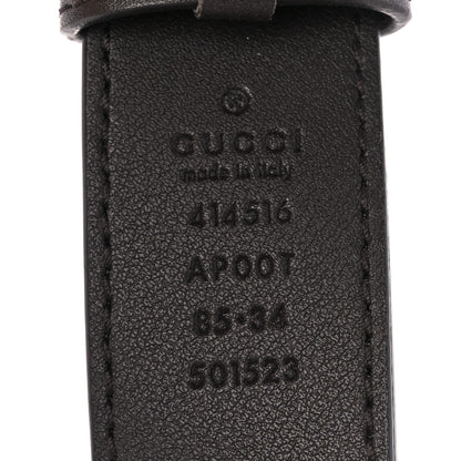 Gucci Moon Calfskin Double G 30mm Belt 80 32 Dark Cocoa 4 of 4