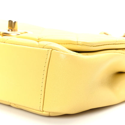 Chanel Shiny Lambskin Small Chain Is More Flap Yellow 9 of 9