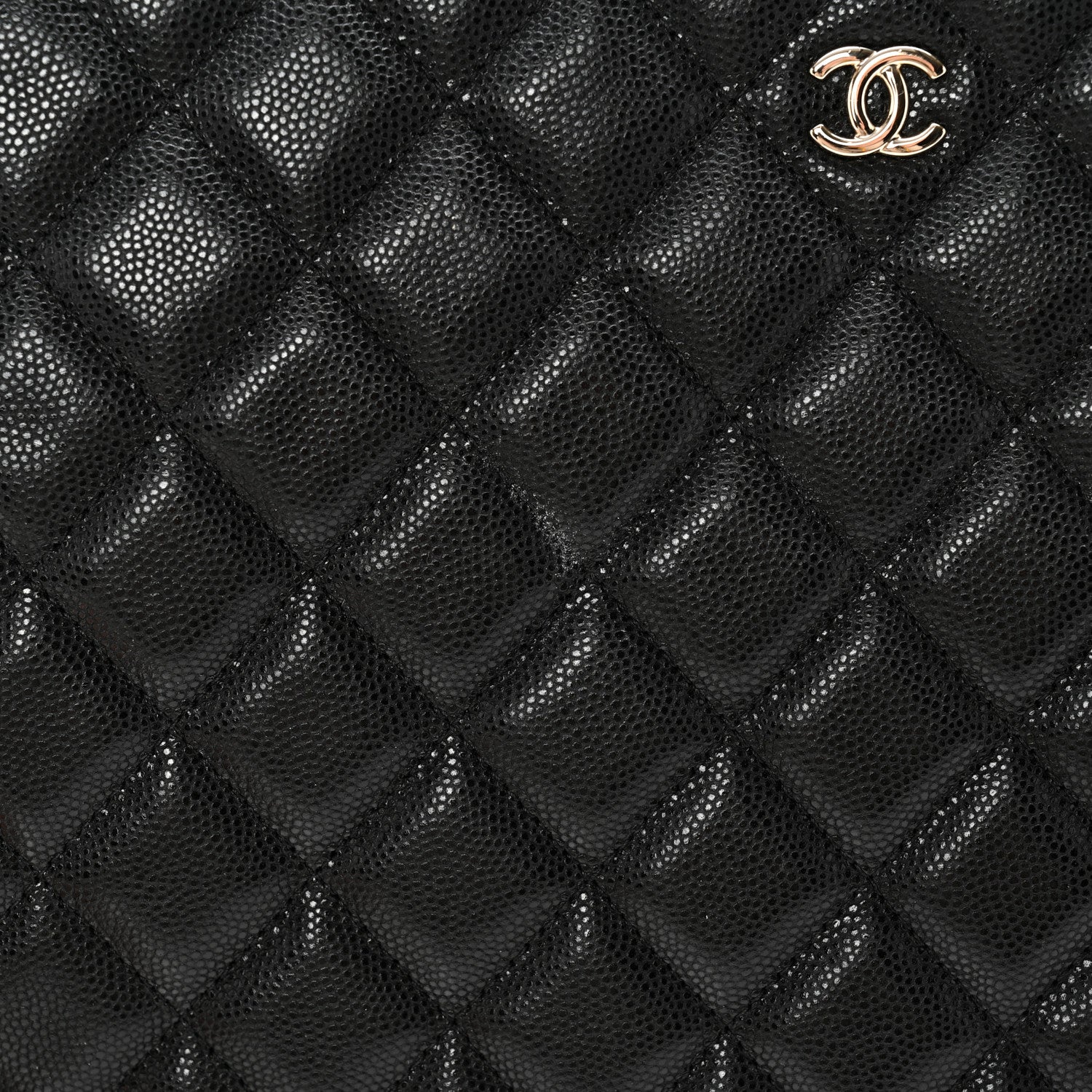 Chanel Caviar Quilted Medium Cosmetic Case Black 7 of 11