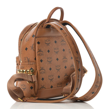 MCM Visetos Side Stud Mini Stark Backpack Cognac 3 of 14