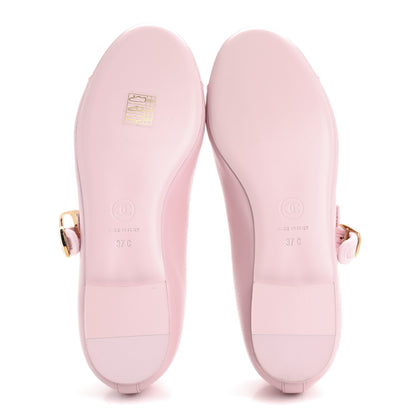 Chanel Lambskin Mary Jane Flats 37 Light Pink 6 of 10