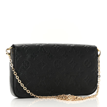 Louis Vuitton Empreinte Pochette Felicie Chain Wallet Black 4 of 11