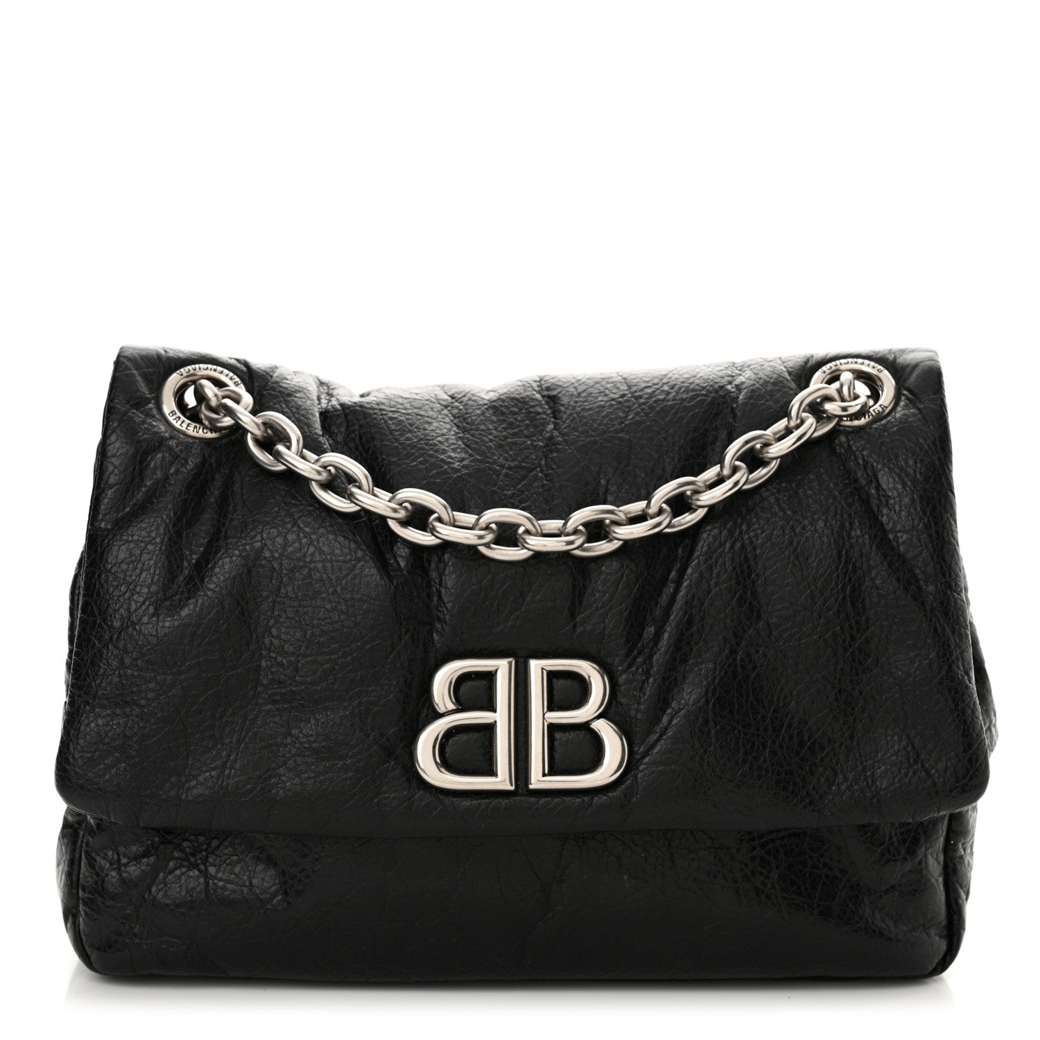 Balenciaga Arena Calfskin Mini Monaco Chain Shoulder Bag Black 1 of 10