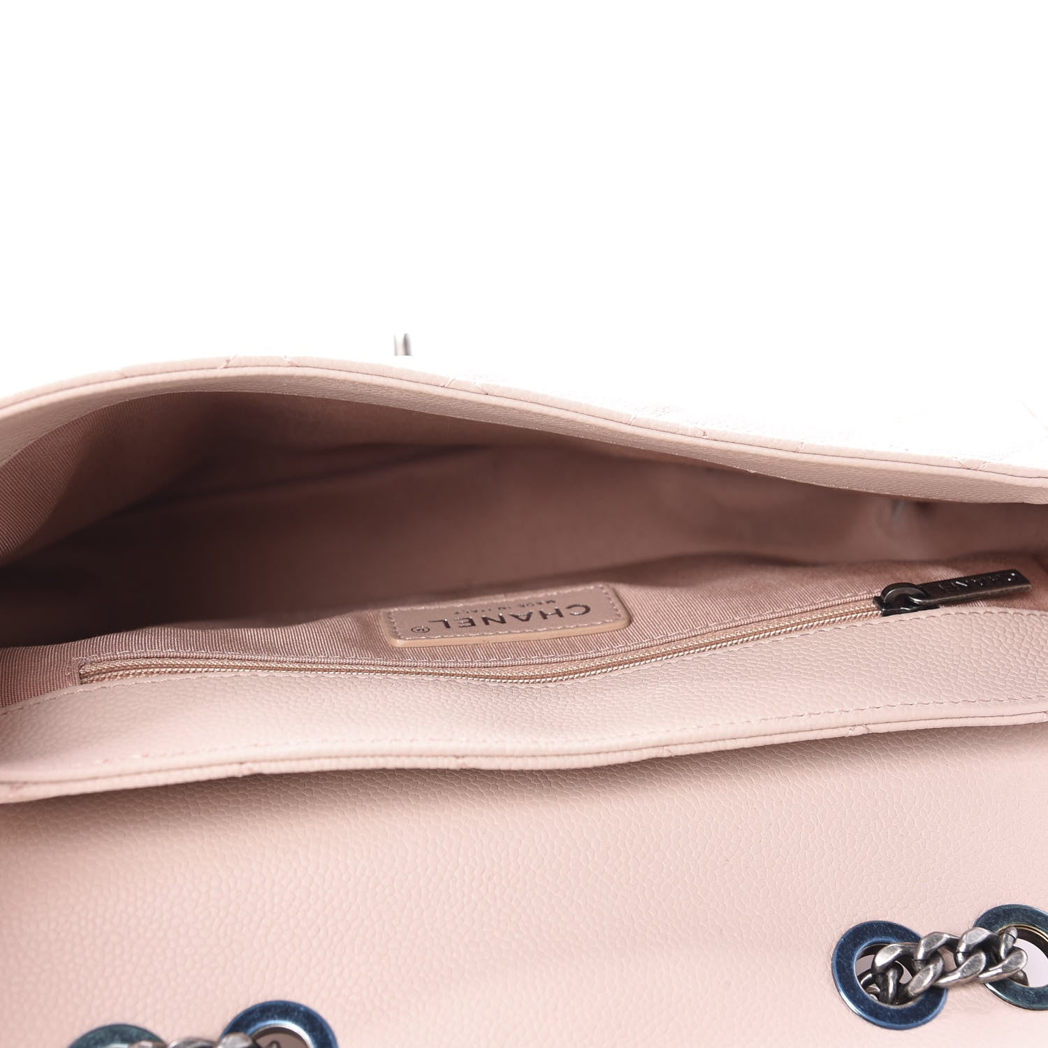 Chanel Caviar Quilted Casual Pocket Messenger Flap Light Pink 6 of 14