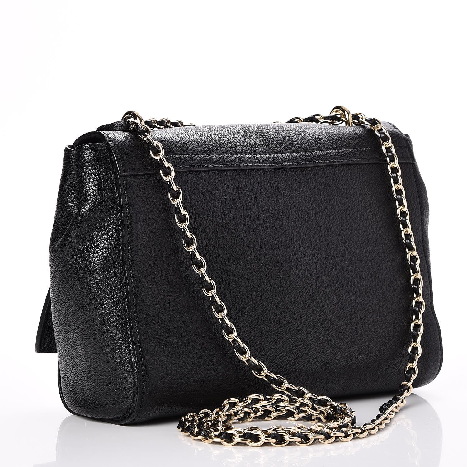 Mulberry Glossy Goatskin Small Lily Flap Black 3 of 7