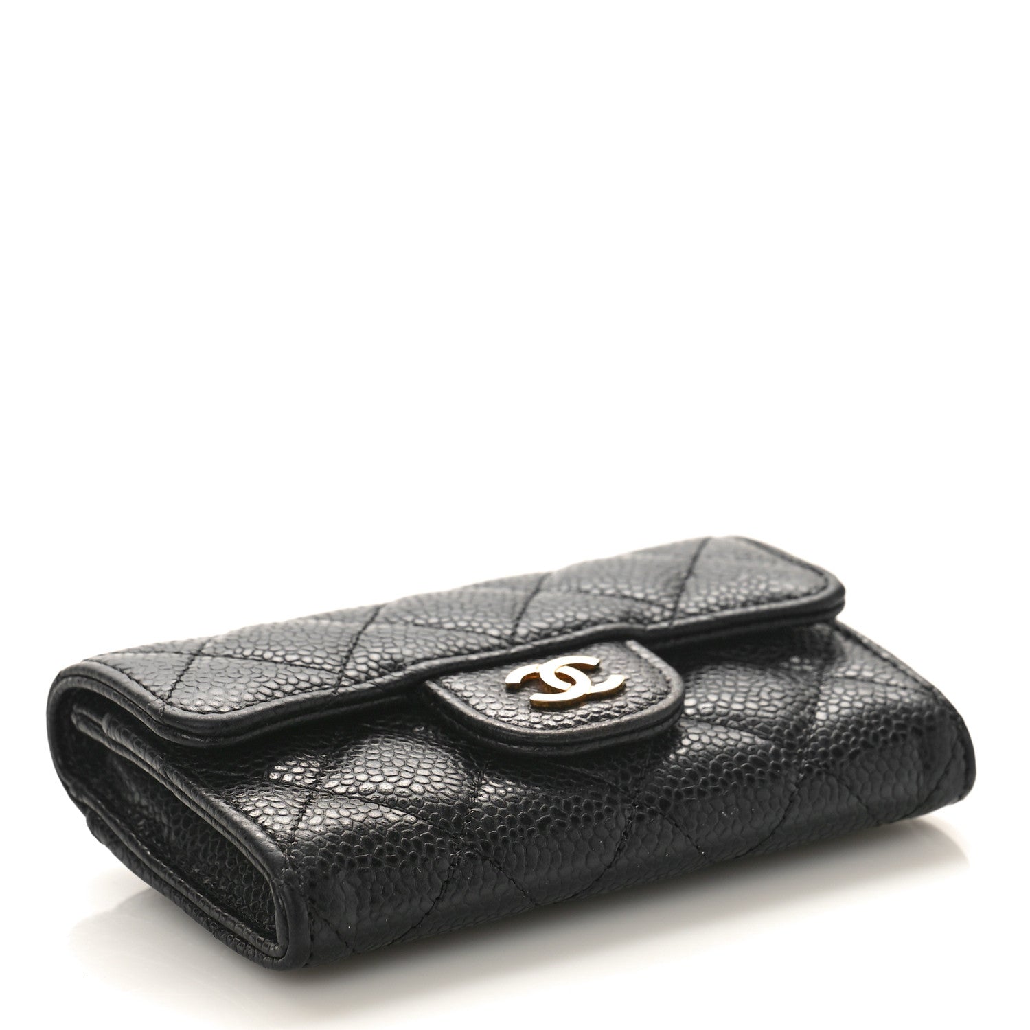 Chanel Caviar Quilted Flap Card Holder Black 5 of 10
