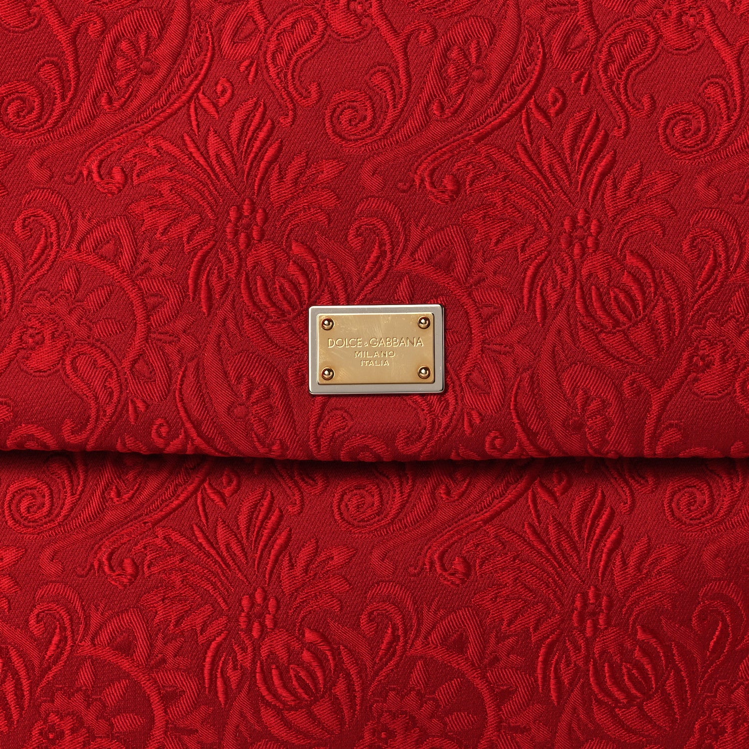 Dolce & Gabbana Brocade Large Miss Sicily Satchel Red 6 of 8