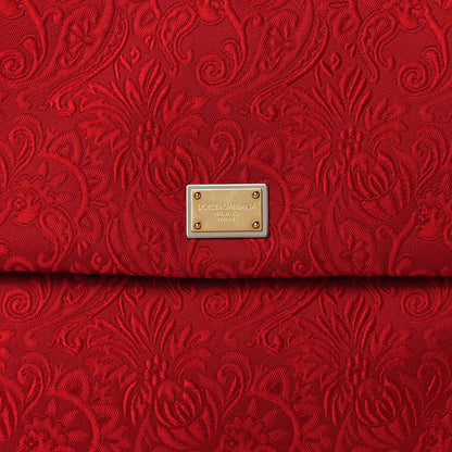 Dolce & Gabbana Brocade Large Miss Sicily Satchel Red 6 of 8