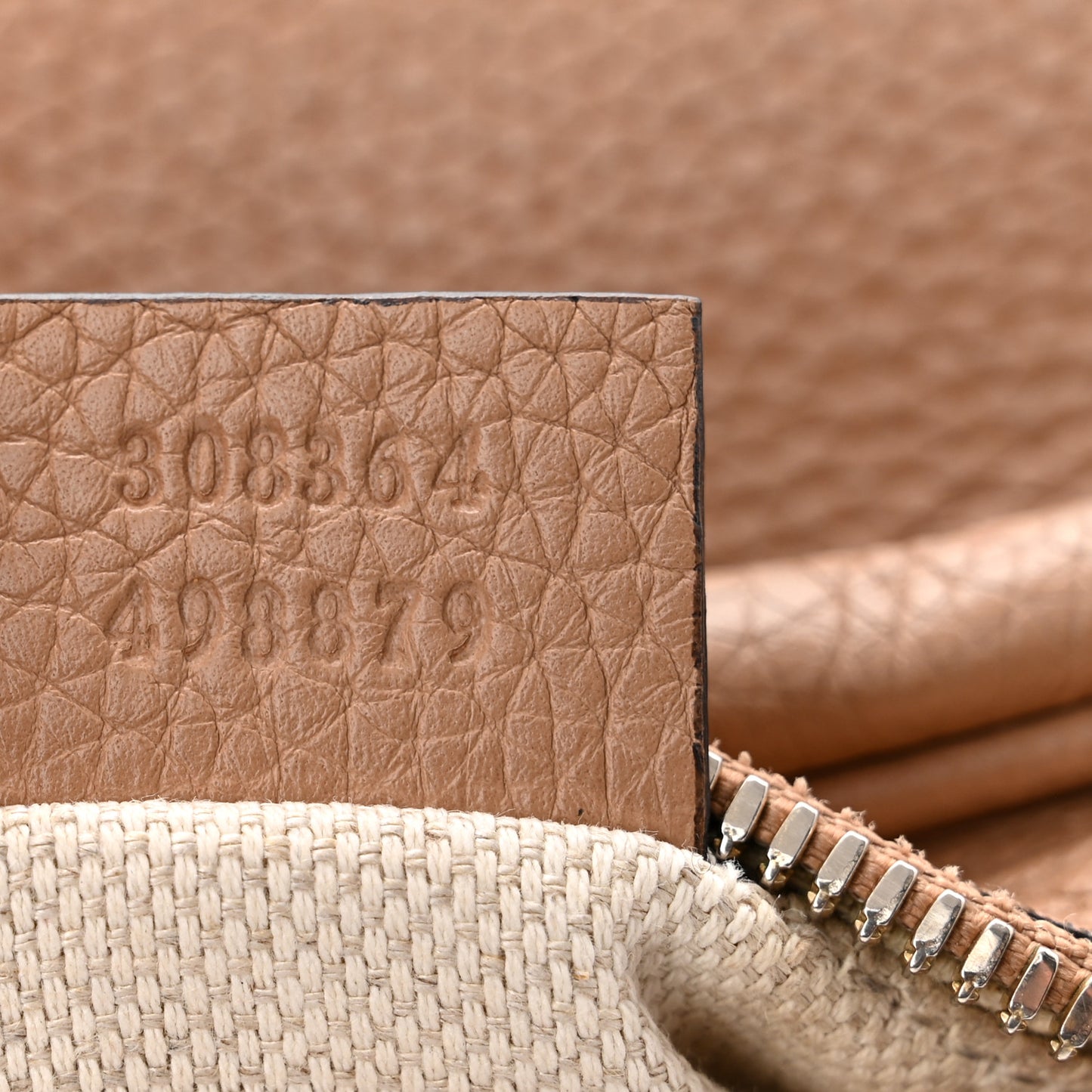 Pebbled Calfskin Small Soho Disco Bag Camelia