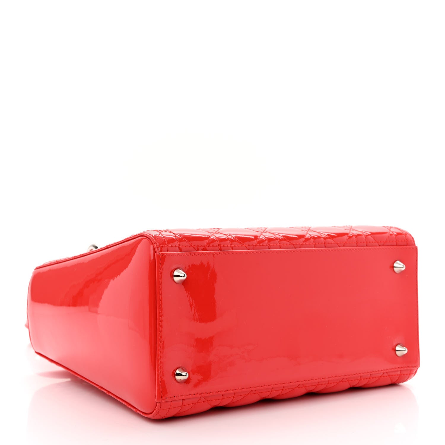 Christian Dior Patent Cannage Medium Lady Dior Red 4 of 10