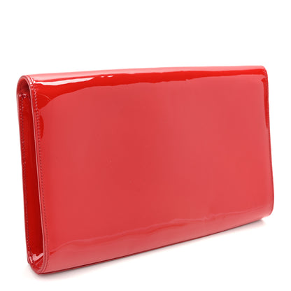 Saint Laurent Patent Monogram Large Belle De Jour Clutch Red 3 of 10