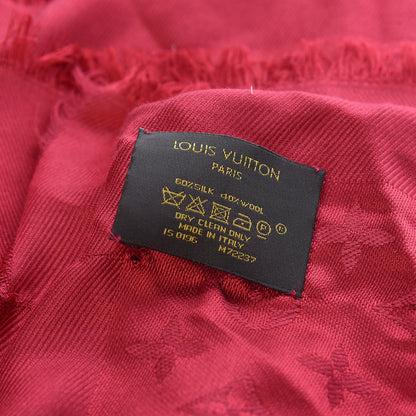 Louis Vuitton Silk Wool Monogram Shawl Pomme D'Amour 4 of 13
