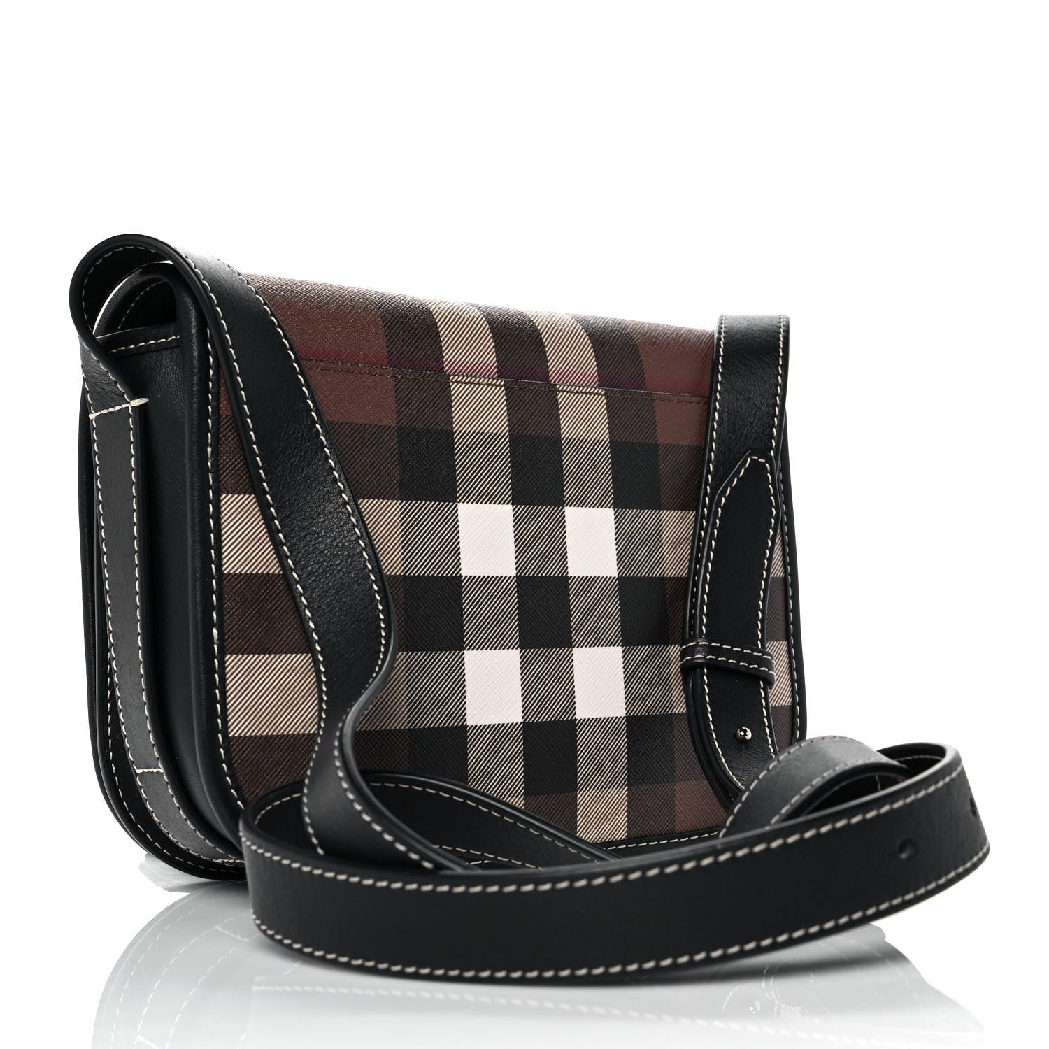 Burberry E-Canvas Giant Check Rider Crossbody Dark Cranberry 2 of 8