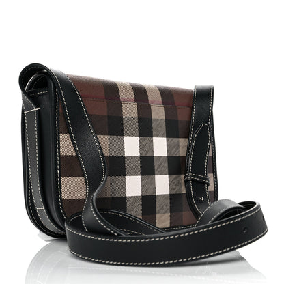 Burberry E-Canvas Giant Check Rider Crossbody Dark Cranberry 2 of 8