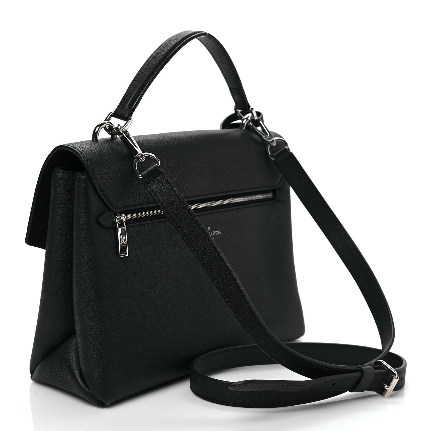 Soft Calfskin My Lockme Top Handle Vanille Black
