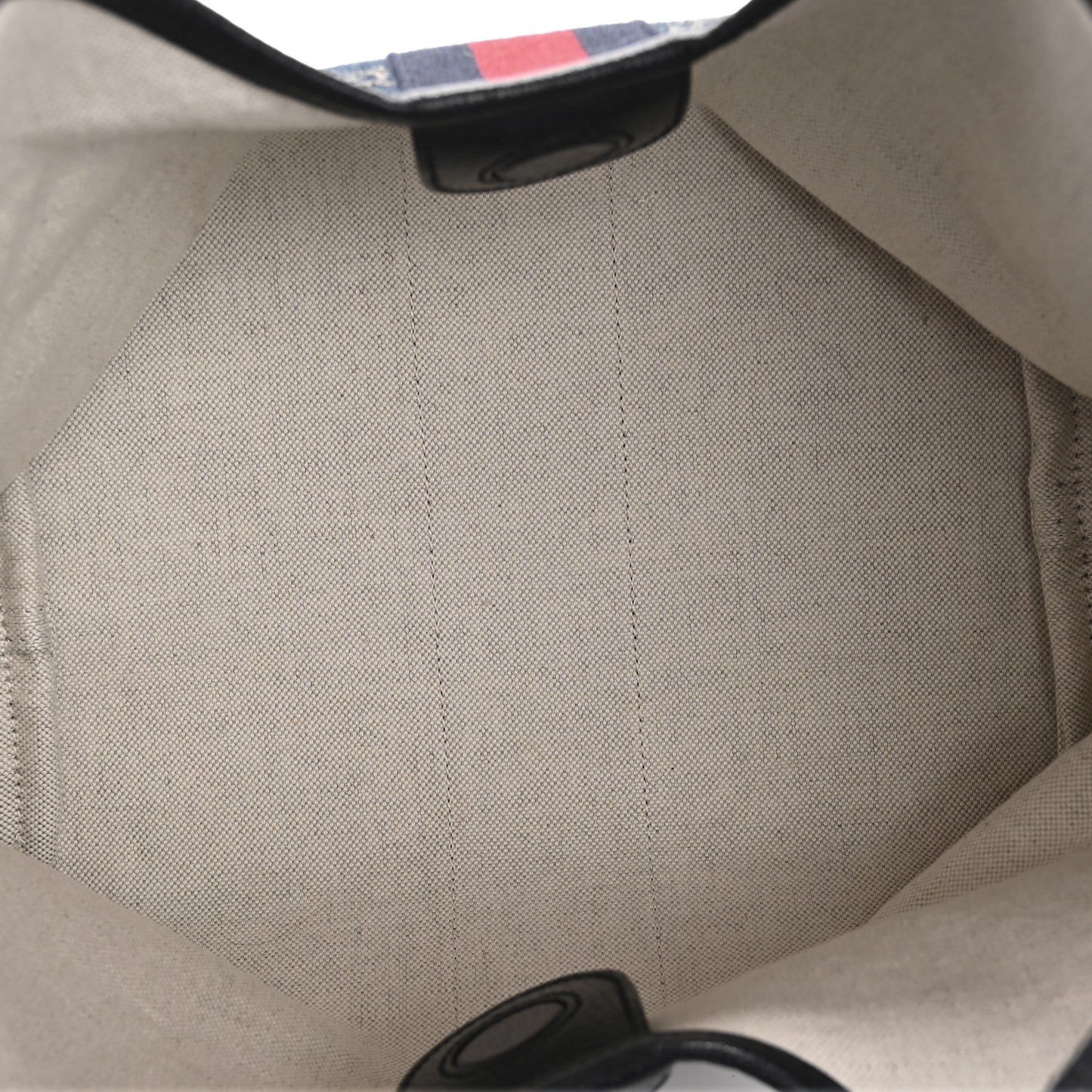 Denim GG Monogram Web Small Giglio Tote Blue White