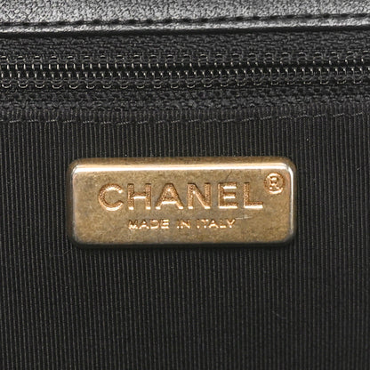 Chanel Lambskin Chain Kiss Lock Clutch Black 6 of 10