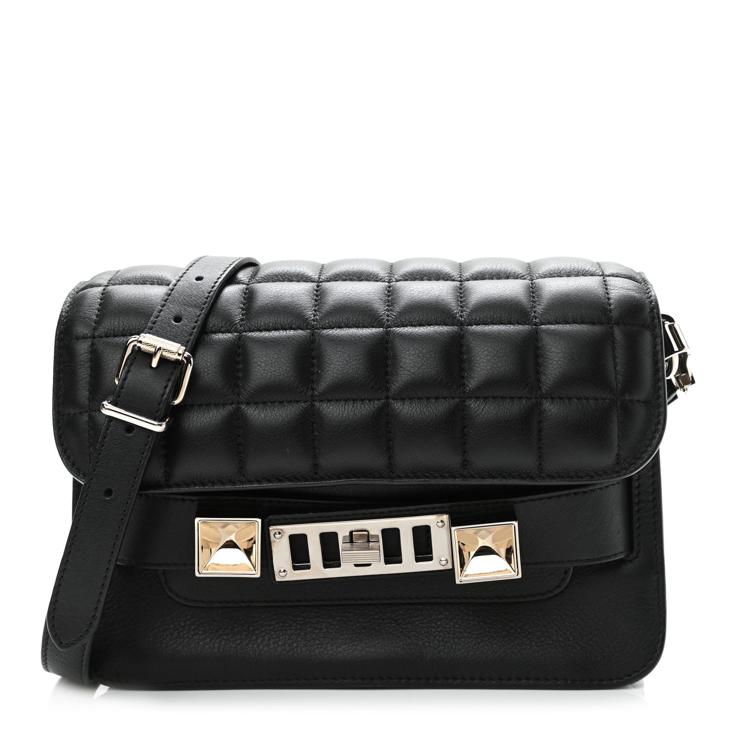 Proenza Schouler Lambskin Quilted Mini PS11 Classic Shoulder Bag Black 1 of 12