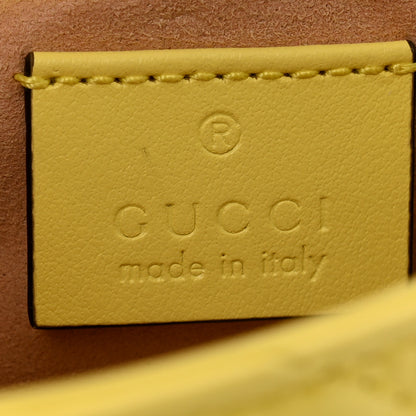 Gucci Calfskin Matelasse Super Mini GG Marmont Shoulder Bag Banana 6 of 14
