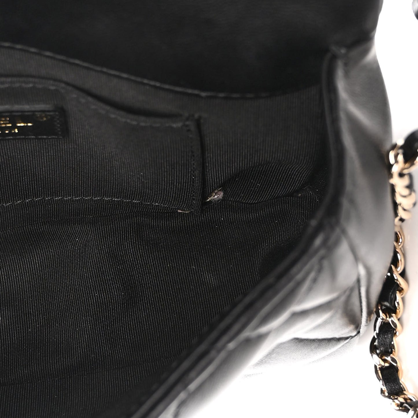 Lambskin Quilted Small My Precious Flap Black