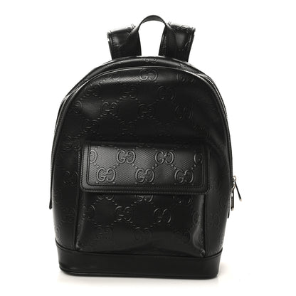 Gucci Calfskin GG Tennis Embossed Backpack Black 1 of 10