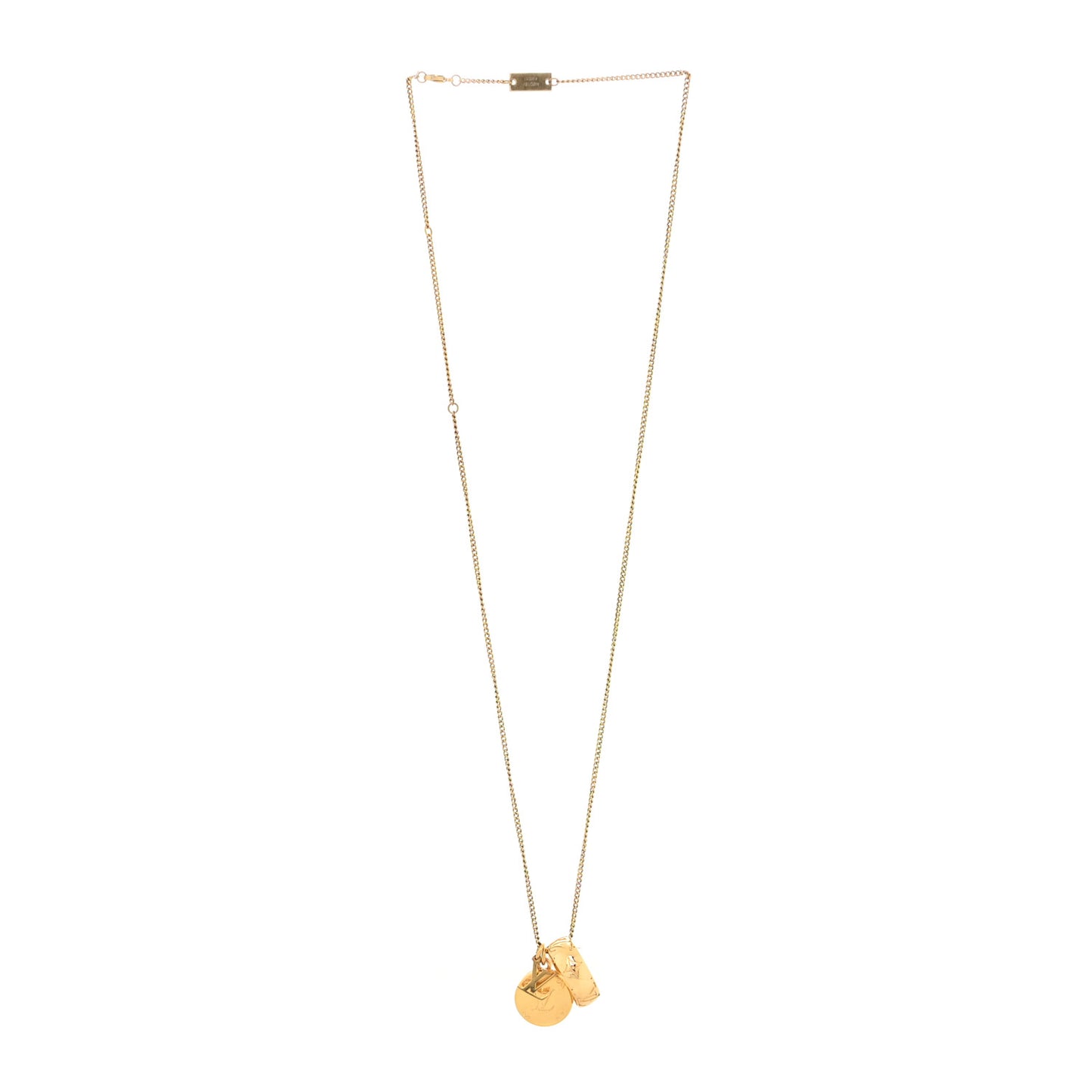 Monogram LV Charms Necklace Gold