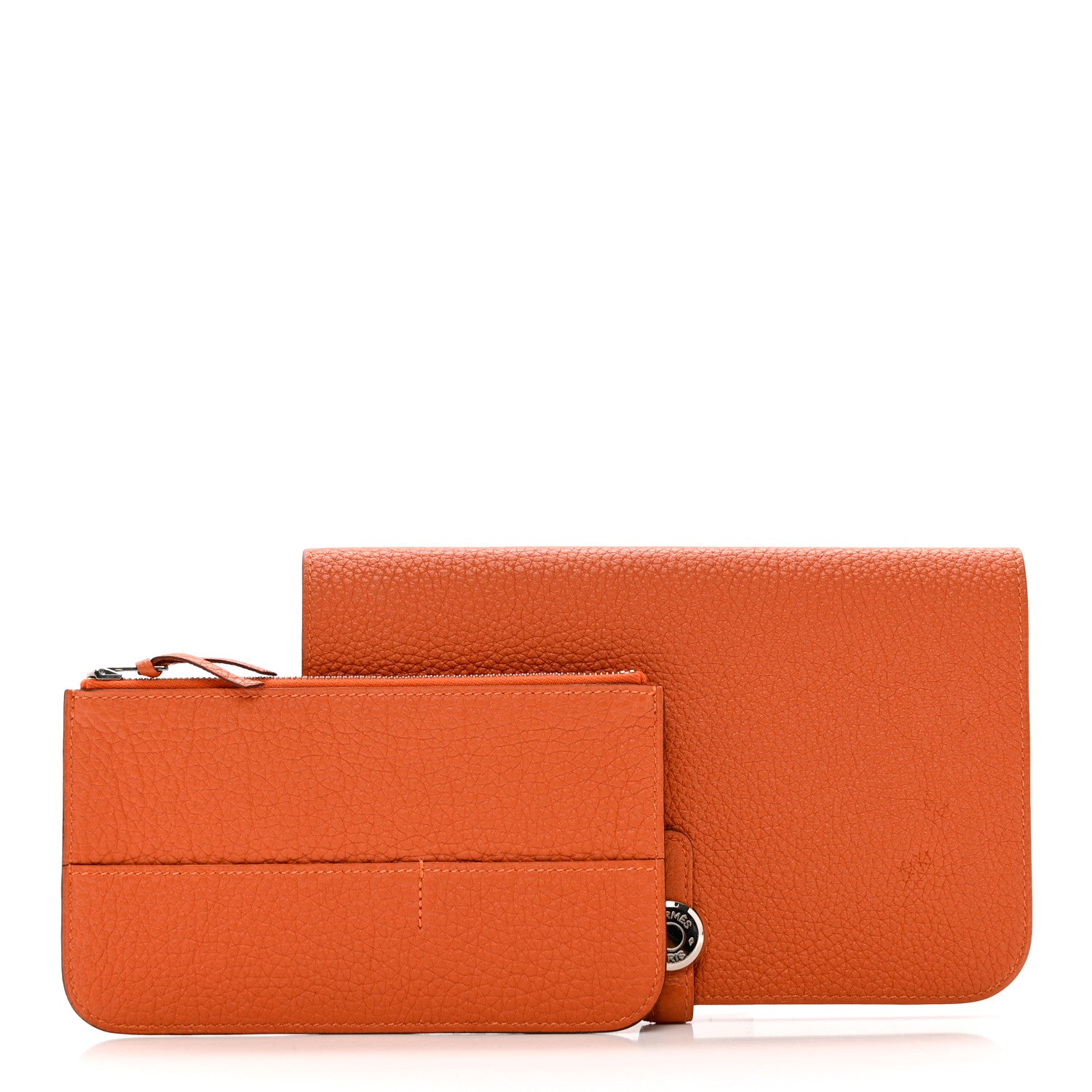 Hermes Togo Dogon Duo Wallet Orange 2 of 9