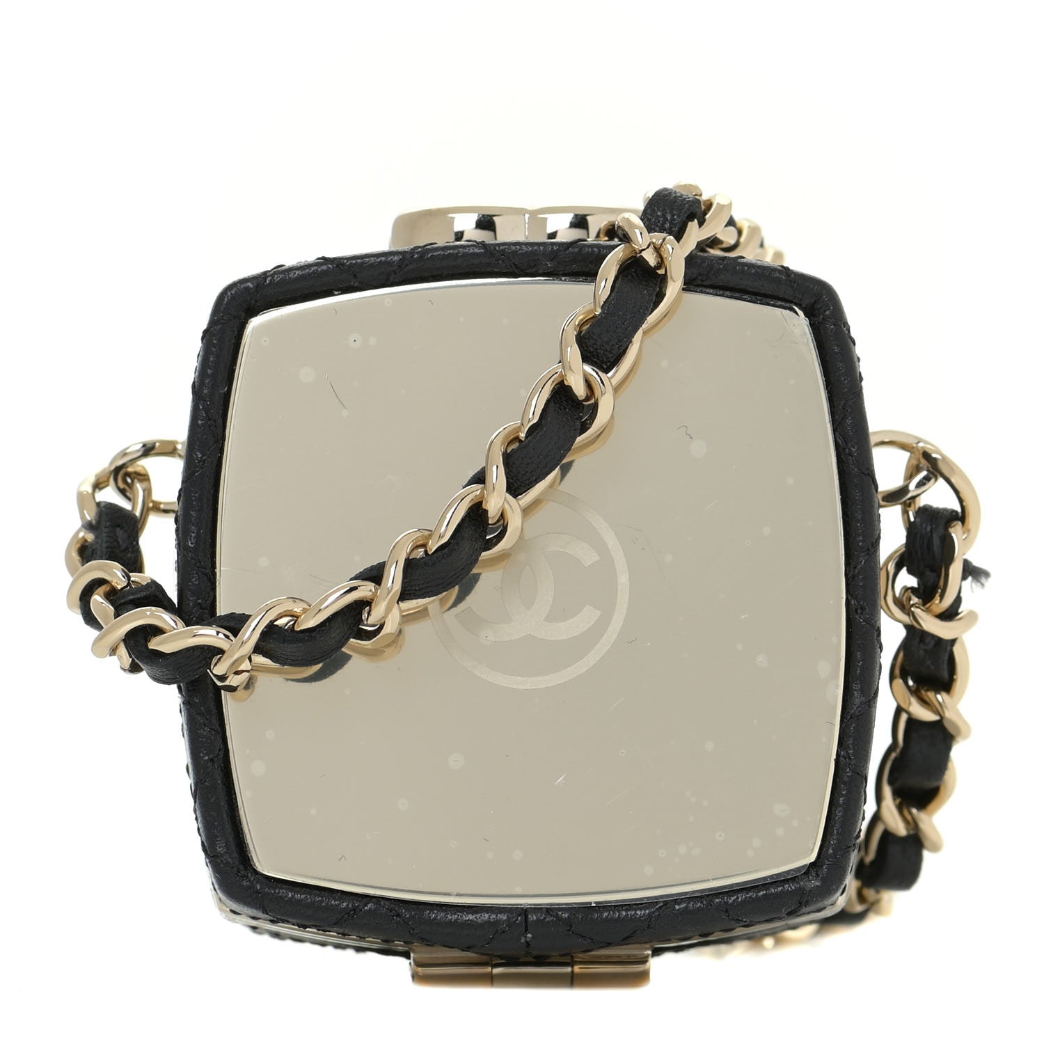 Chanel Lambskin Quilted Small Beauty Box Clutch With Chain Black 1 of 8