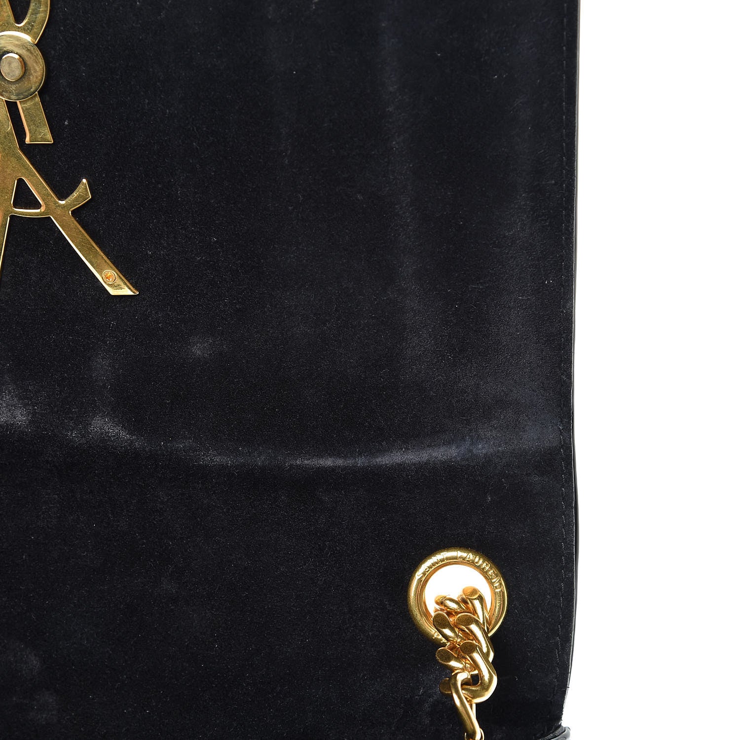 Saint Laurent Patent Matelasse Monogram Large Vicky Chain Bag Black 11 of 15