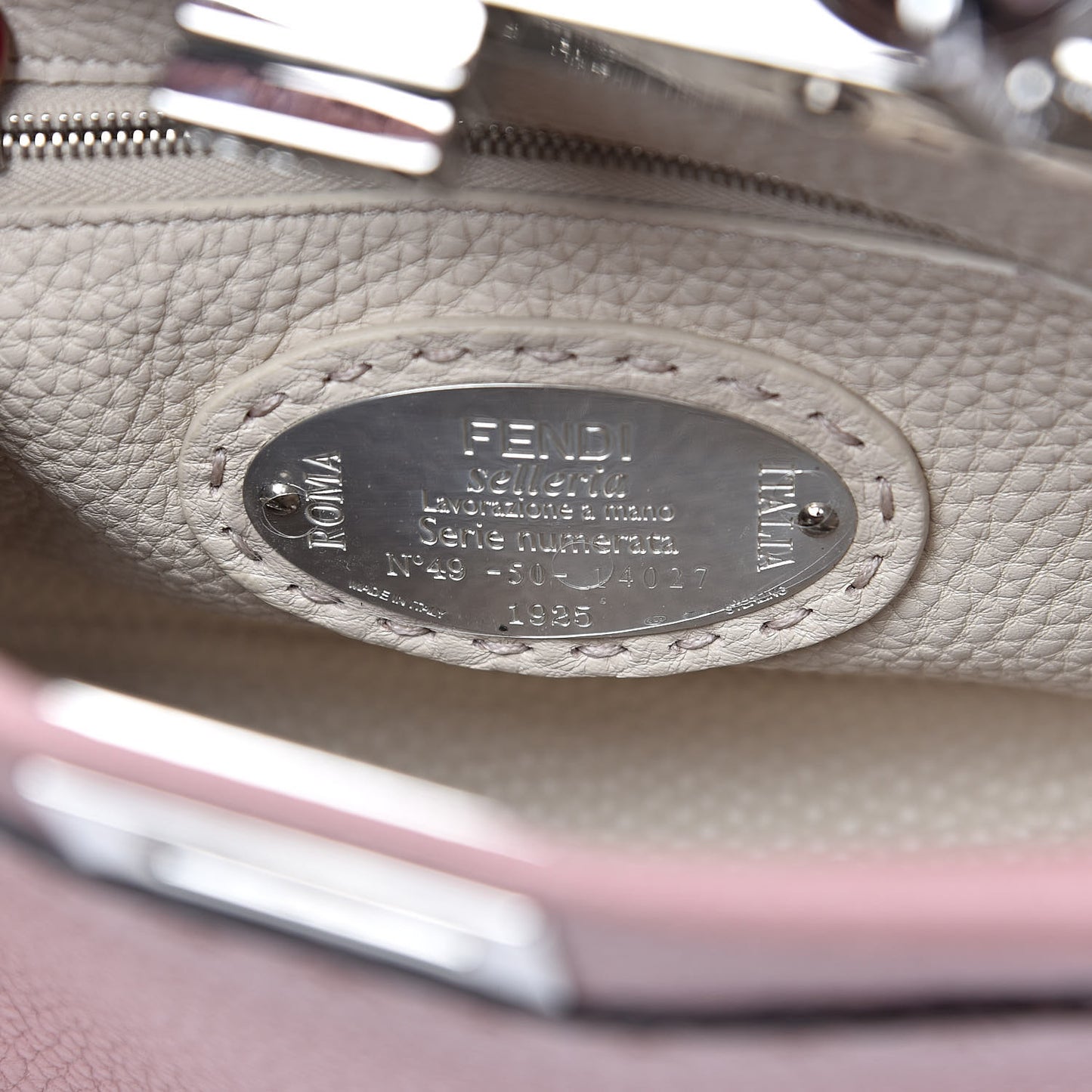Cuoio Romano Selleria Bi-Color Mini Peekaboo Iconic Satchel English Rose Camelia