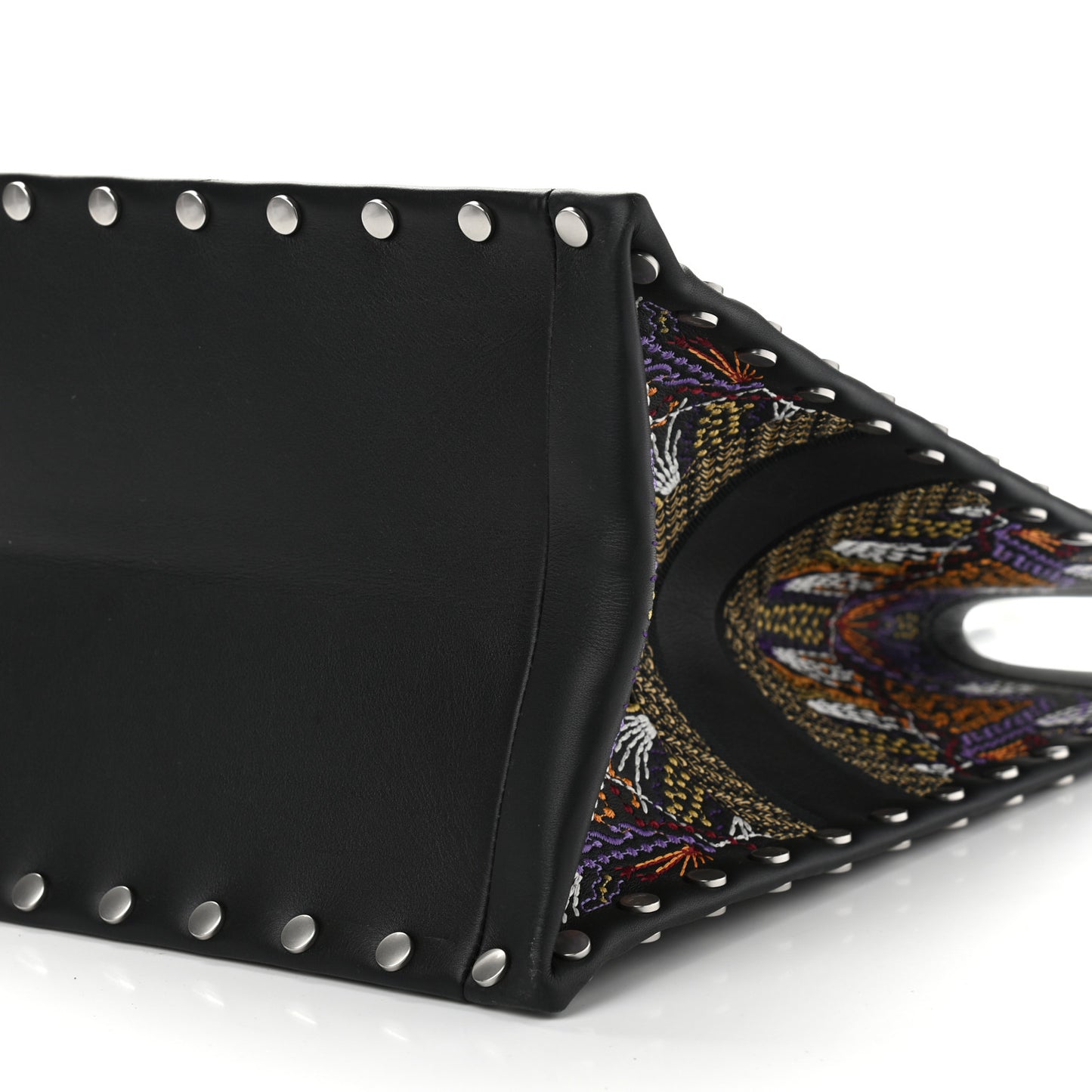 Calfskin Perforated Embroidered Dior In Lights Book Tote Black Multicolor