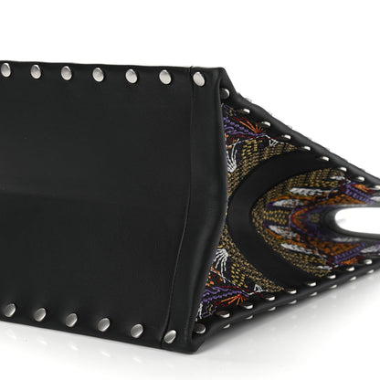 Christian Dior Calfskin Perforated Embroidered Dior In Lights Book Tote Black Multicolor 9 of 9