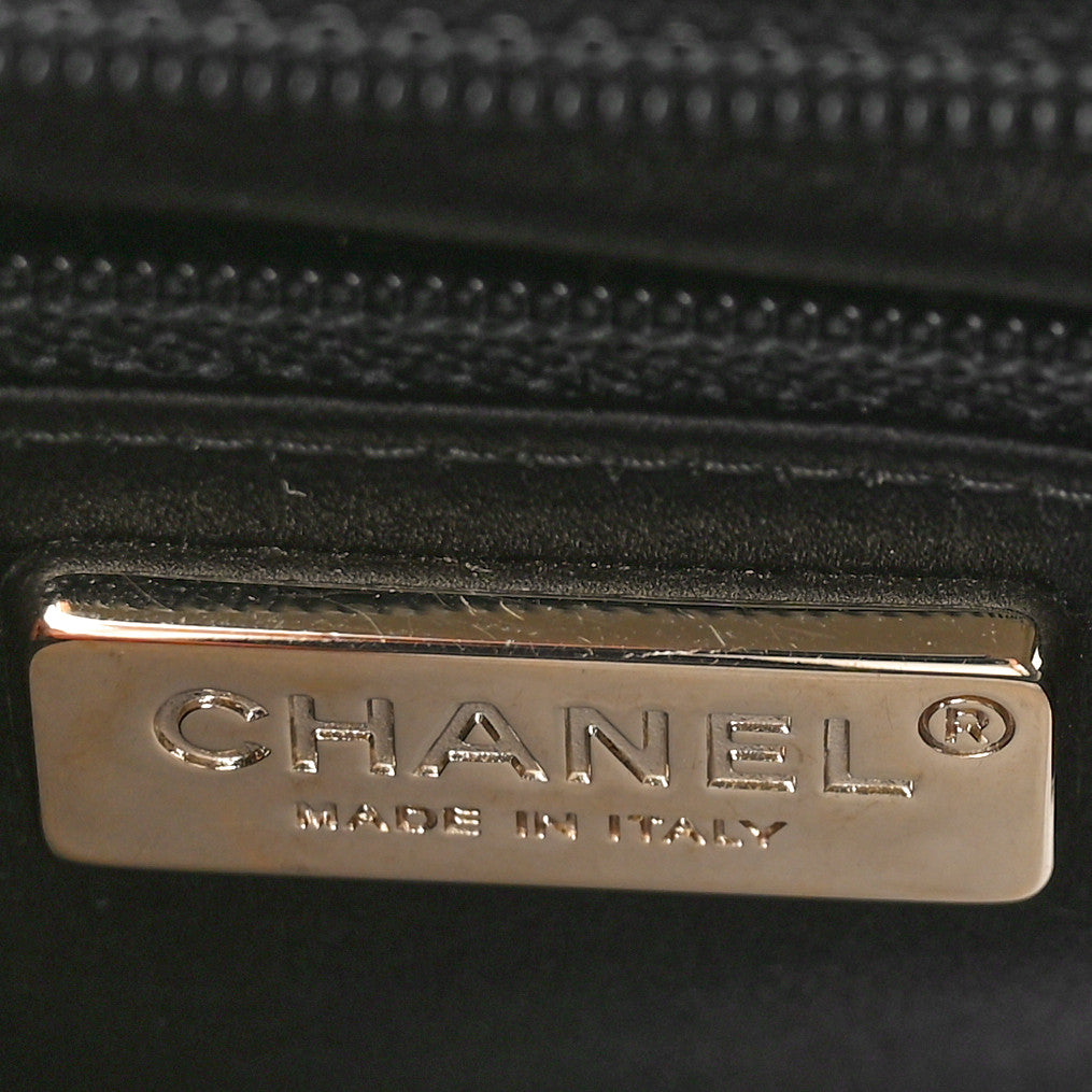 Chanel Lambskin Enamel CC Flap Clutch With Chain Black 6 of 13