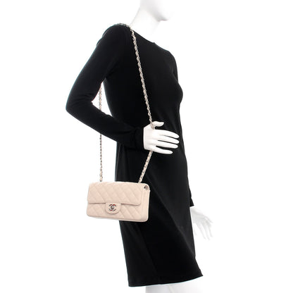 Chanel Caviar Quilted Mini Rectangular Flap Light Beige 2 of 8