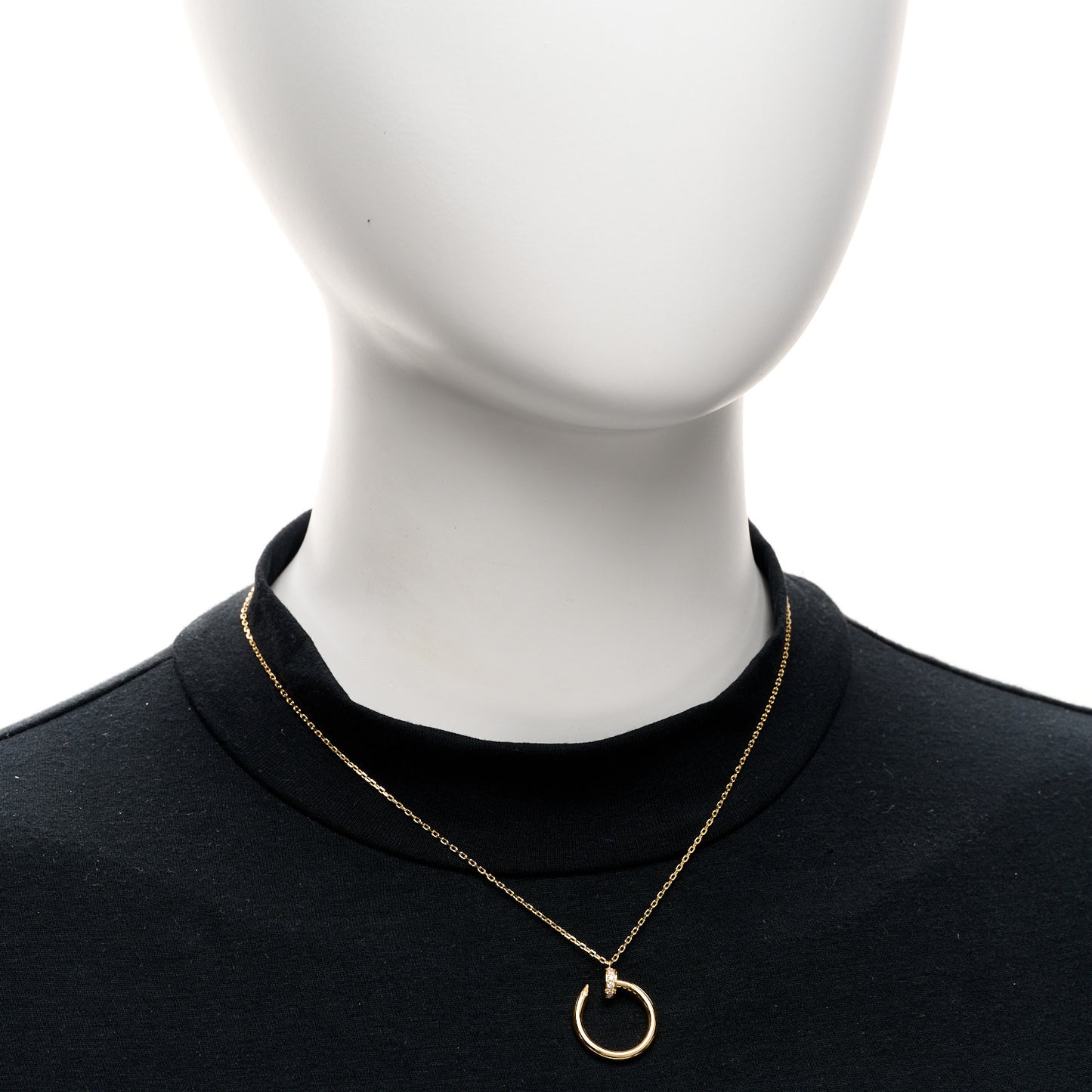 18K Yellow Gold Diamond Juste Un Clou Pendant Necklace